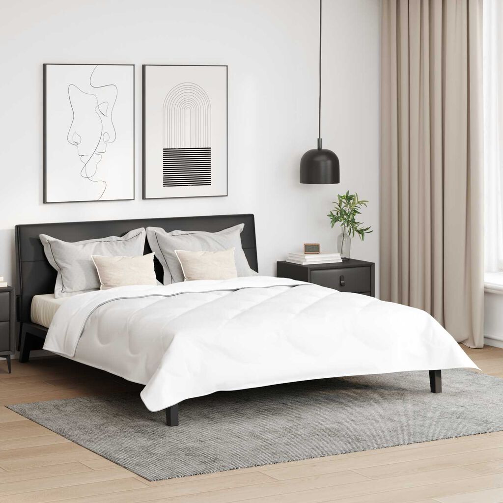 vidaXL Πάπλωμα με Μαξιλάρια Άλλο 3 pcs Λευκό 200 x 200 cm Μικροΐνες