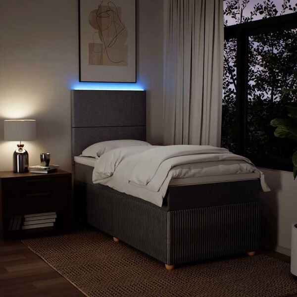 vidaXL &Kappa;&rho;&epsilon;&beta;ά&tau;&iota; Boxspring &mu;&epsilon; &Sigma;&tau;&rho;ώ&mu;&alpha; Taupe 90x190 &epsilon;&kappa;.&Upsilon;&phi;&alpha;&sigma;&mu;ά&tau;&iota;&nu;&omicron;