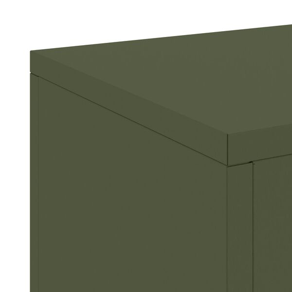 vidaXL Εξωτερικές Βάσεις Φυτών Στήλη 2 τμχ Ελιά 24x24x35 εκ Ατσάλι