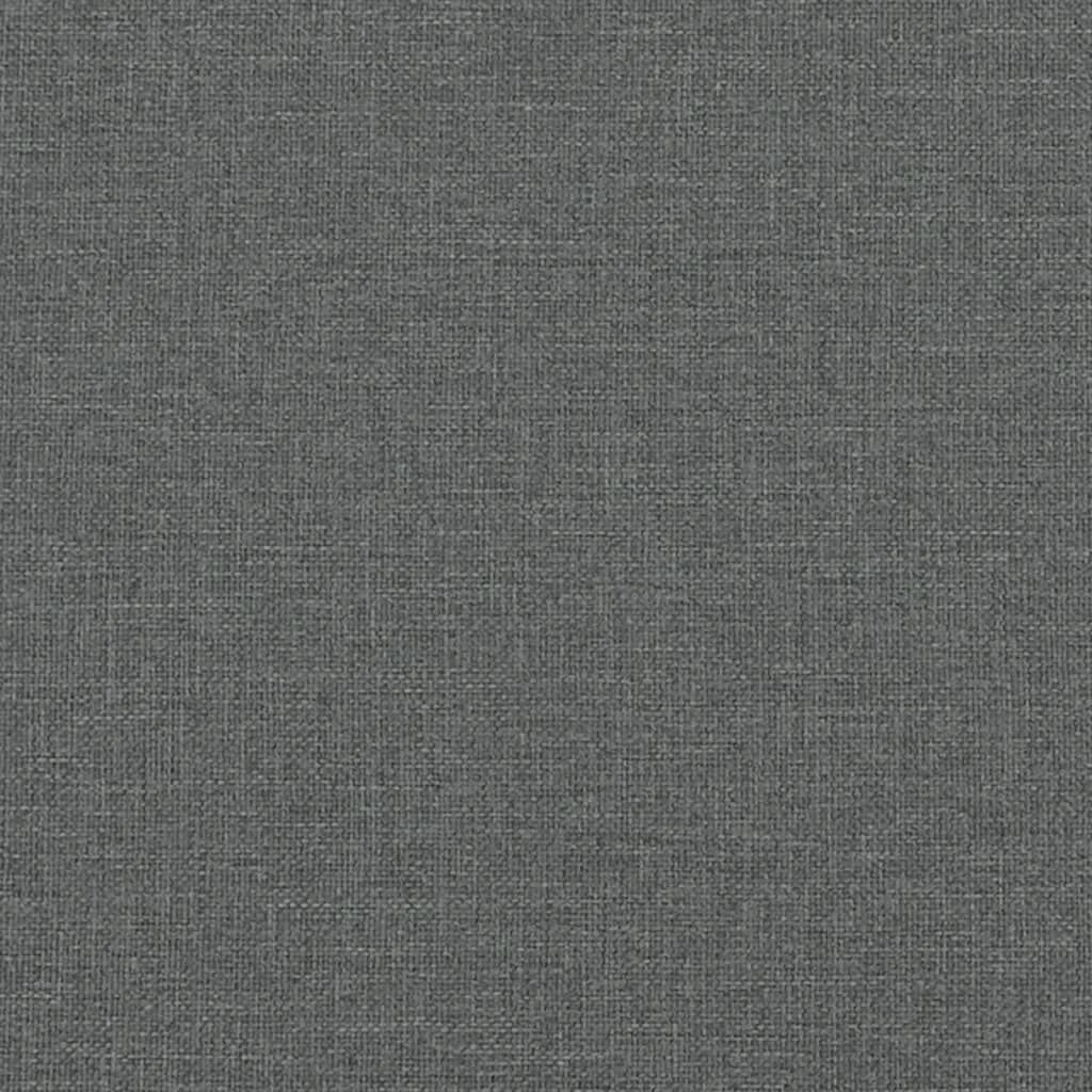 vidaXL Κρεβάτι Boxspring με Στρώμα Σκούρο Γκρι 140x190 εκ. Υφασμάτινο