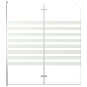 vidaXL Καμπίνα Μπανιέρας 120 x 140 εκ. από Ψημένο Γυαλί Ριγέ