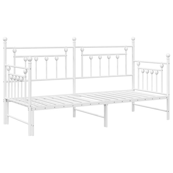 Κρεβάτι Daybed vidaXL 75x190 cm από Ατσάλι σε Λευκό