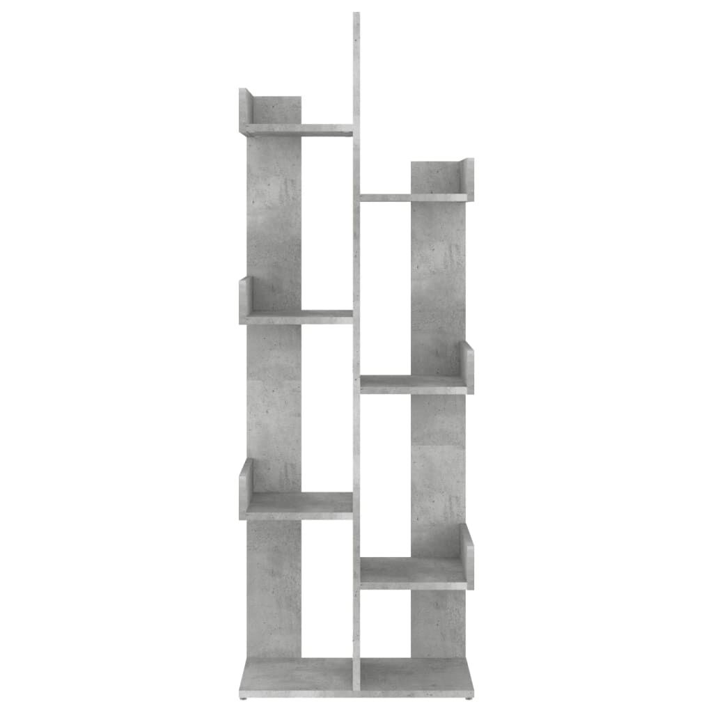 vidaXL Βιβλιοθήκη Γκρι Σκυροδέματος 48 x 25,5 x 140 εκ από Επεξ. Ξύλο