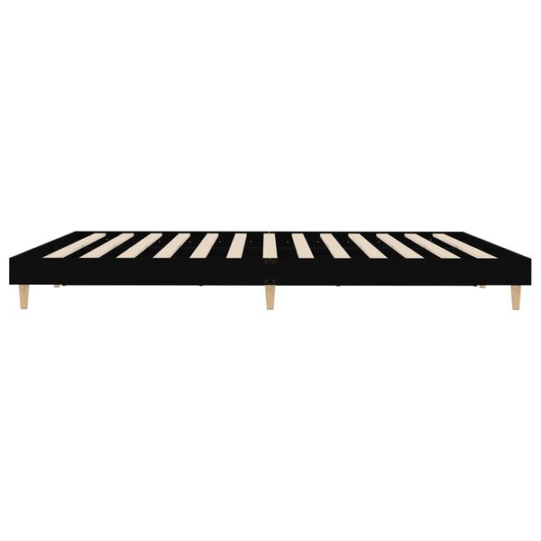 vidaXL Πλαίσιο Κρεβατιού Μαύρο 160x200 εκ. Επεξεργασμένο Ξύλο