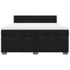 vidaXL Κρεβάτι Boxspring με Στρώμα Μαύρο 180x200 εκ. Βελούδινο