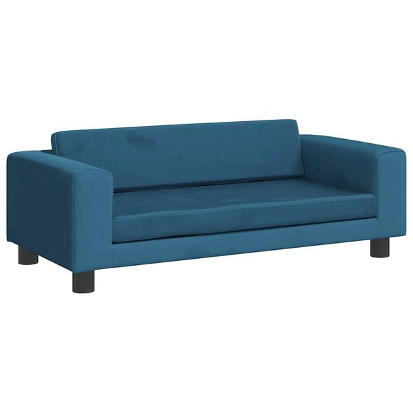 vidaXL Κρεβάτι Σκύλου με Προέκταση Μπλε 100 x 50 x 30 εκ. Βελούδινο