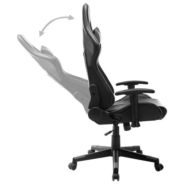 vidaXL Καρέκλα Gaming Μαύρη / Γκρι από Συνθετικό Δέρμα
