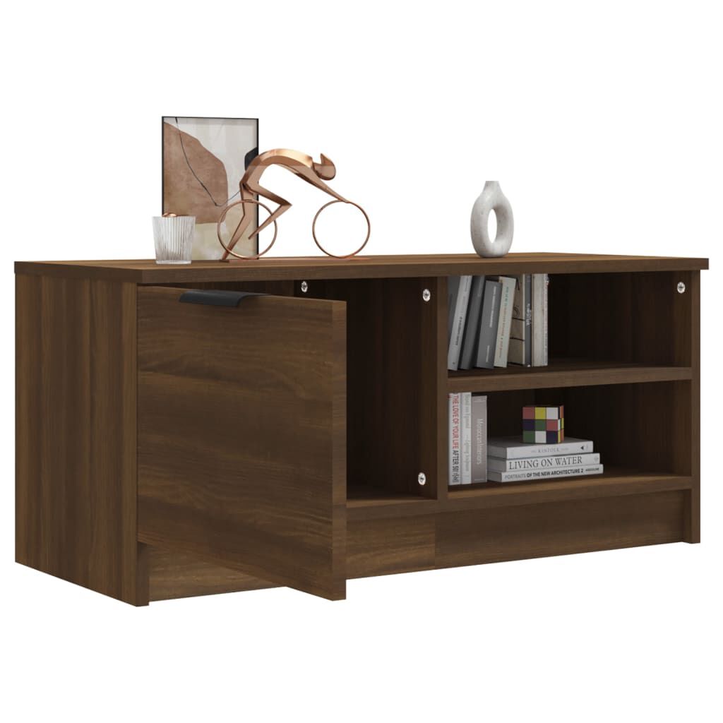 vidaXL Έπιπλο Τηλεόρασης Καφέ Δρυς 80x35x36,5 εκ. Επεξεργασμένο Ξύλο