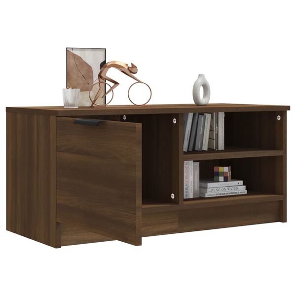 vidaXL Έπιπλο Τηλεόρασης Καφέ Δρυς 80x35x36,5 εκ. Επεξεργασμένο Ξύλο