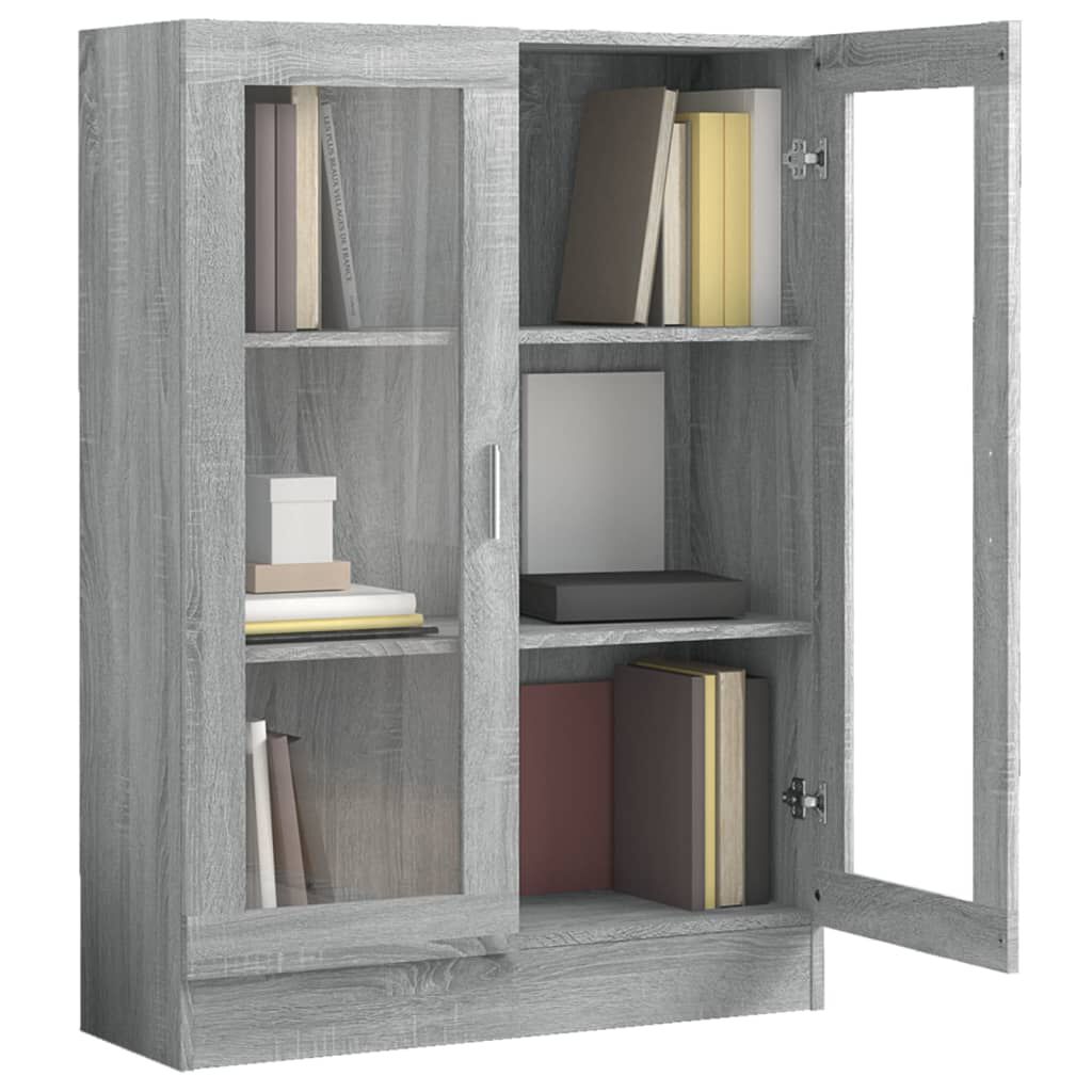 vidaXL Βιτρίνα Γκρι Sonoma 82,5 x 30,5 x 115 εκ. Επεξεργασμένο Ξύλο