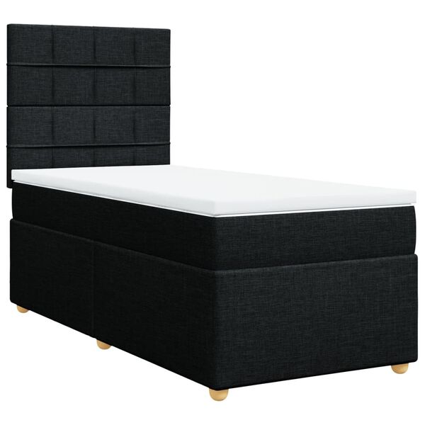 vidaXL &Kappa;&rho;&epsilon;&beta;ά&tau;&iota; Boxspring &mu;&epsilon; &Sigma;&tau;&rho;ώ&mu;&alpha; &Mu;&alpha;ύ&rho;&omicron; 90x200 &epsilon;&kappa;. &Upsilon;&phi;&alpha;&sigma;&mu;ά&tau;&iota;&nu;&omicron;