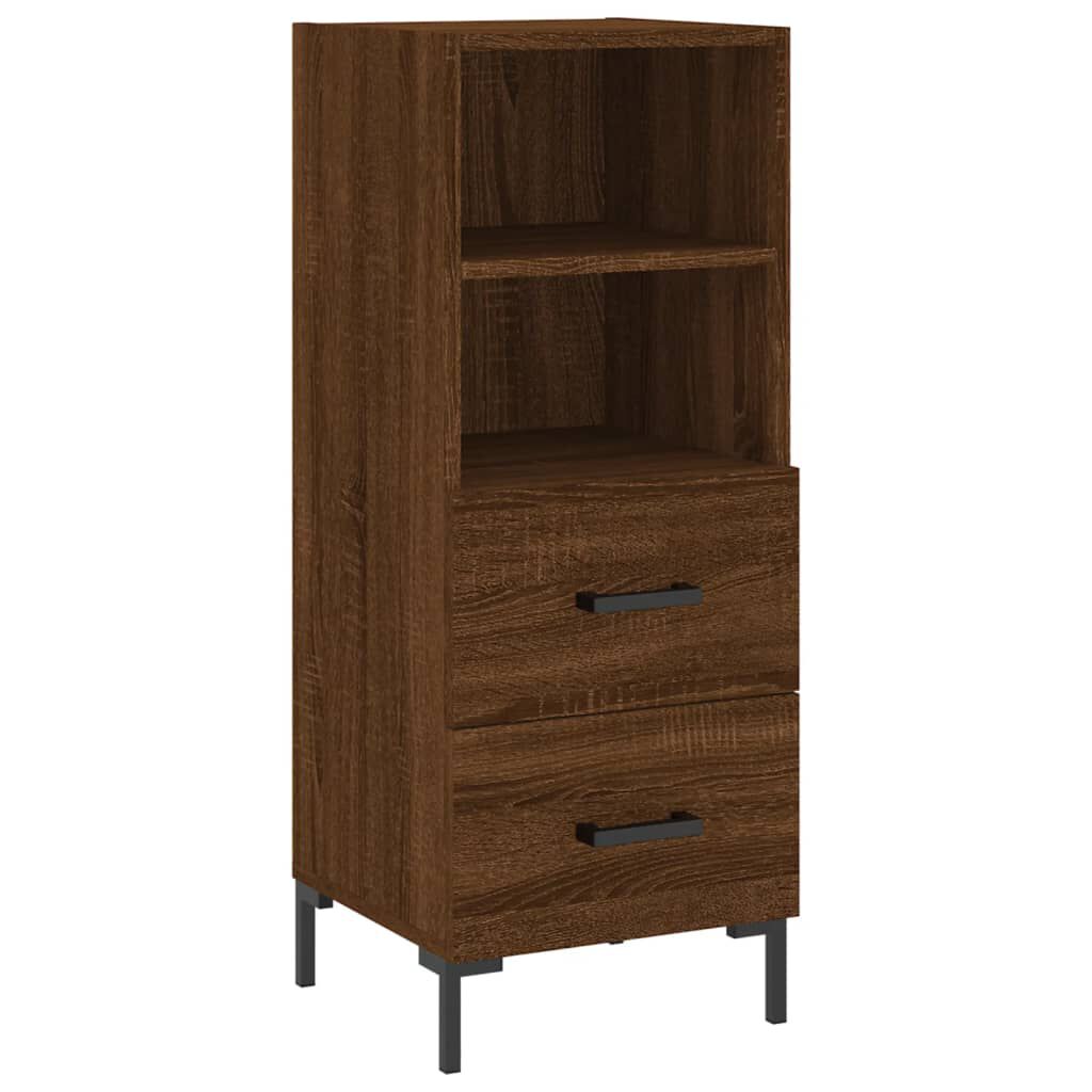 vidaXL Ντουλάπι Καφέ Δρυς 34,5 x 34 x 180 εκ. από Επεξεργασμένο Ξύλο