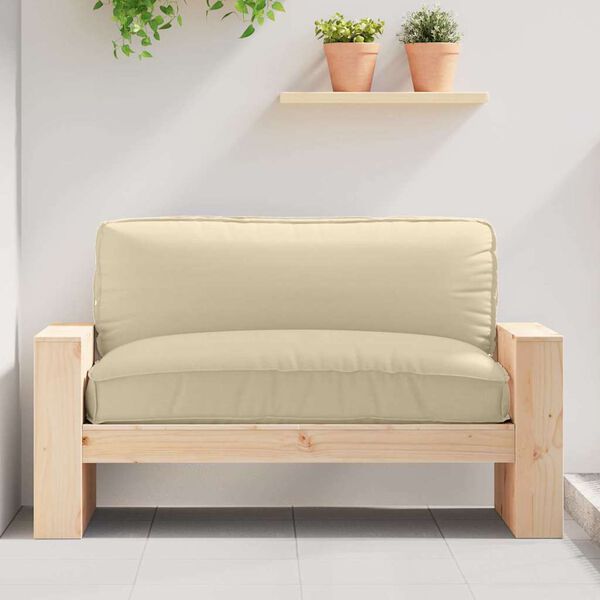 vidaXL Μαξιλάρι παλέτας για κάθισμα Μπεζ 120 x 80 x 12 cm