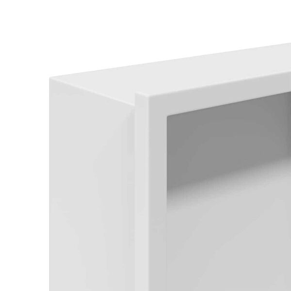 vidaXL Νίτσα Μπάνιου Λευκό 60 x 20 x 9.5 εκ Ανοξείδωτο ατσάλι