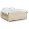vidaXL &Kappa;&rho;&epsilon;&beta;ά&tau;&iota; Boxspring &mu;&epsilon; &Sigma;&tau;&rho;ώ&mu;&alpha; &Kappa;&rho;&epsilon;&mu; 200x200 &epsilon;&kappa;. &Upsilon;&phi;&alpha;&sigma;&mu;ά&tau;&iota;&nu;&omicron;