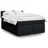 vidaXL &Kappa;&rho;&epsilon;&beta;ά&tau;&iota; Boxspring &mu;&epsilon; &Sigma;&tau;&rho;ώ&mu;&alpha; &Mu;&alpha;ύ&rho;&omicron; 160x200 &epsilon;&kappa;. &Upsilon;&phi;&alpha;&sigma;&mu;ά&tau;&iota;&nu;&omicron;