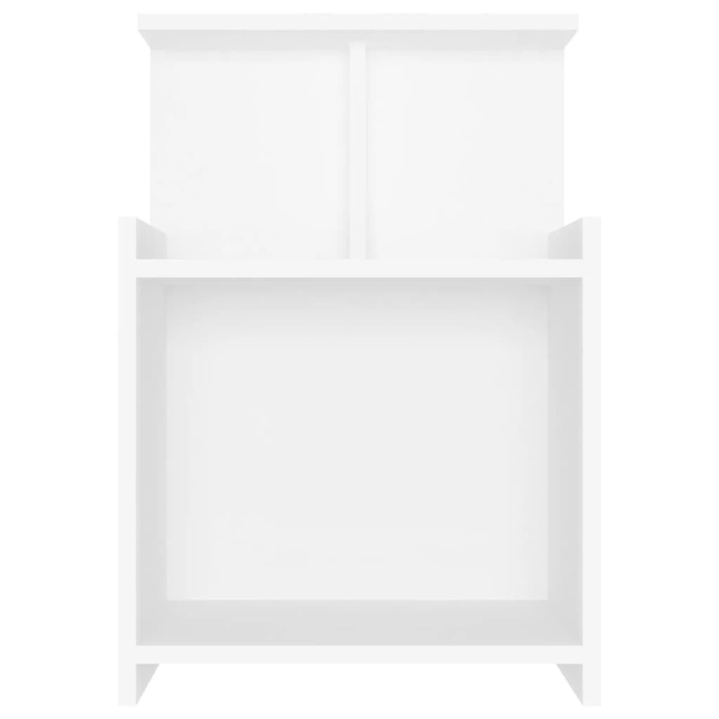 vidaXL Κομοδίνο Λευκό 40 x 35 x 60 εκ. από Επεξ. Ξύλο