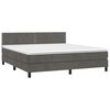 vidaXL &Kappa;&rho;&epsilon;&beta;ά&tau;&iota; Boxspring &mu;&epsilon; &Sigma;&tau;&rho;ώ&mu;&alpha; & LED &Sigma;&kappa;. &Gamma;&kappa;&rho;&iota; 160x200&epsilon;&kappa;. &Beta;&epsilon;&lambda;&omicron;ύ&delta;&iota;&nu;&omicron;