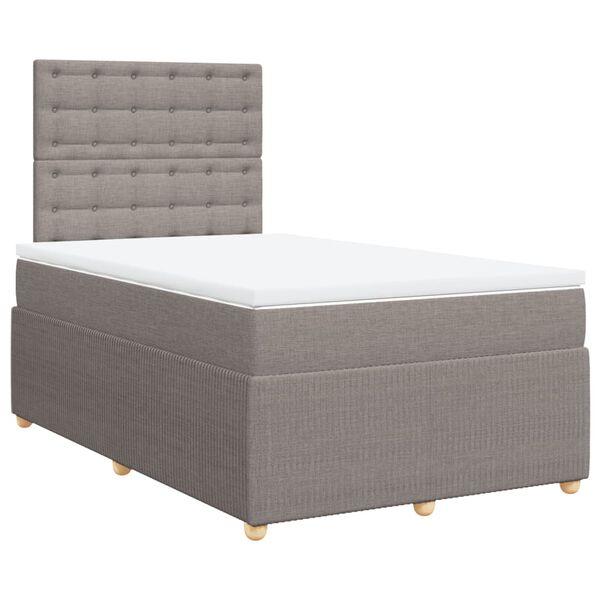 vidaXL &Kappa;&rho;&epsilon;&beta;ά&tau;&iota; Boxspring &mu;&epsilon; &Sigma;&tau;&rho;ώ&mu;&alpha; Taupe 120x200 &epsilon;&kappa;. &Upsilon;&phi;&alpha;&sigma;&mu;ά&tau;&iota;&nu;&omicron;