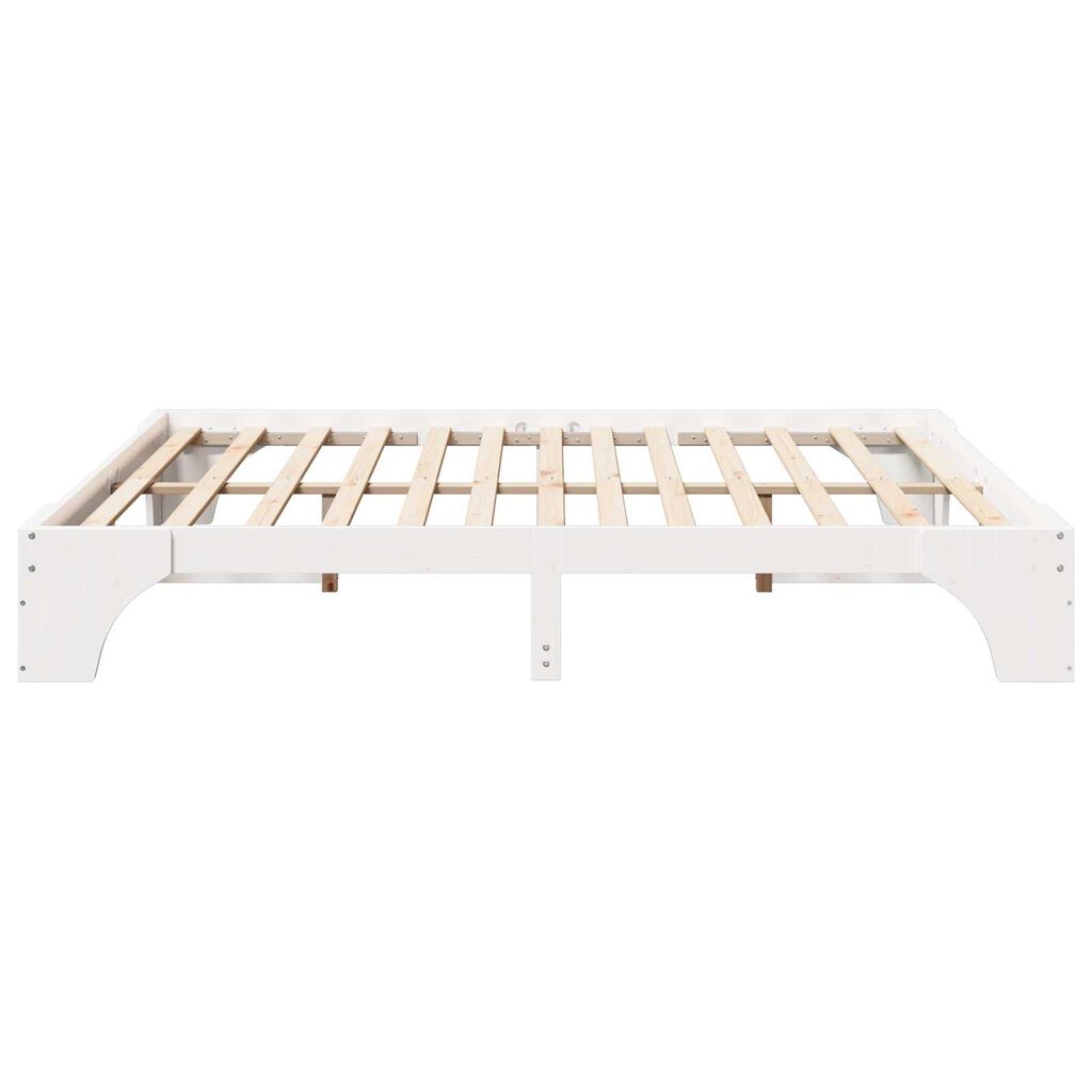 vidaXL Κρεβάτι Λευκό Ξύλο 180 x 200 εκ. Κρεβάτι Ορθογώνιο Μοντέρνο