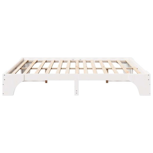 vidaXL Κρεβάτι Λευκό Ξύλο 180 x 200 εκ. Κρεβάτι Ορθογώνιο Μοντέρνο
