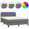 vidaXL &Kappa;&rho;&epsilon;&beta;ά&tau;&iota; Boxspring &mu;&epsilon; &Sigma;&tau;&rho;ώ&mu;&alpha; & LED &Gamma;&kappa;&rho;&iota; 140x200 &epsilon;&kappa;. &Sigma;&upsilon;&nu;&theta;. &Delta;έ&rho;&mu;&alpha;