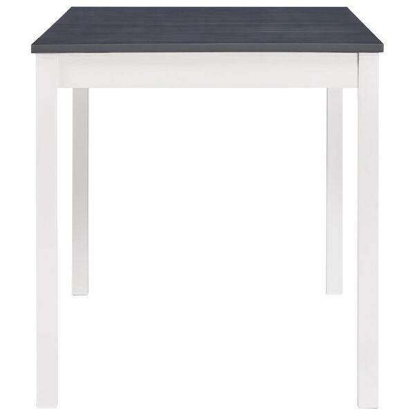 vidaXL Τραπεζαρία Λευκή / Γκρι 140 x 70 x 73 εκ. από Ξύλο Πεύκου