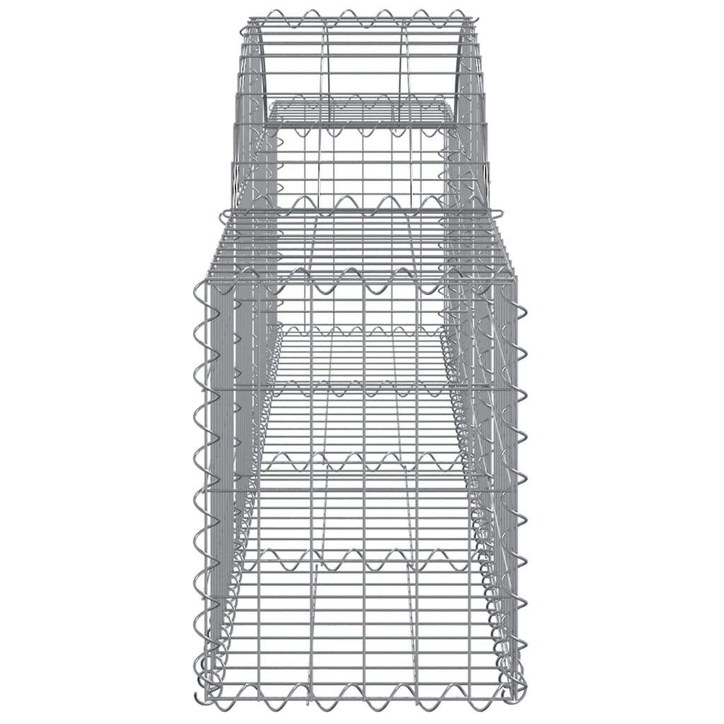 vidaXL Συρματοκιβώτια Τοξωτά 7 τεμ. 200x30x40/60 εκ. Γαλβαν. Ατσάλι