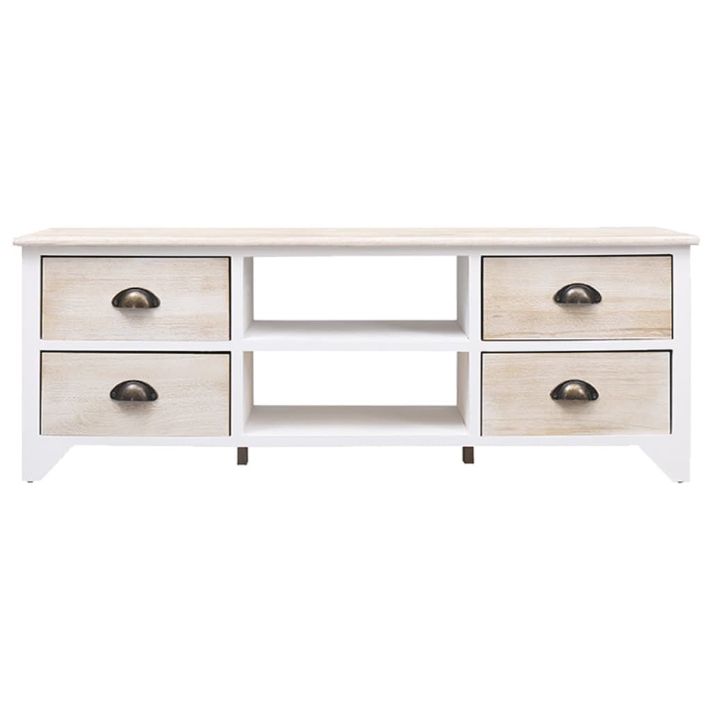 vidaXL Έπιπλο Τηλεόρασης 108 x 30 x 40 εκ. από Μασίφ Ξύλο Παυλώνιας