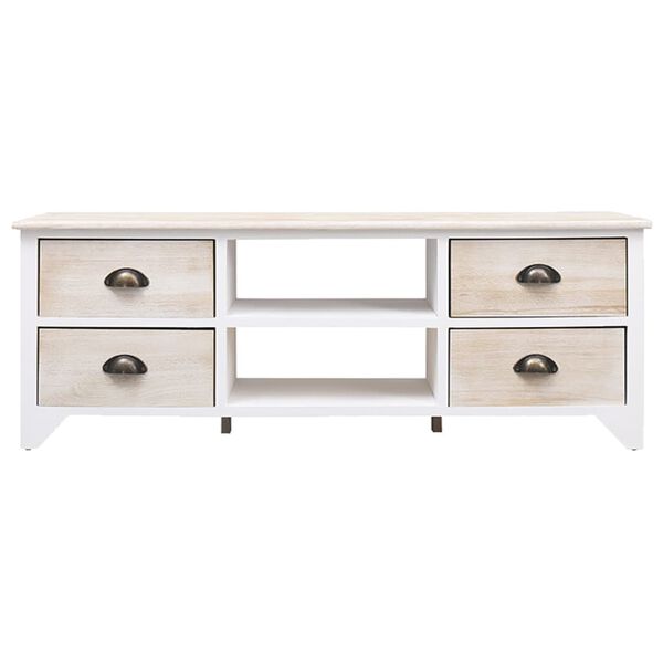 vidaXL Έπιπλο Τηλεόρασης 108 x 30 x 40 εκ. από Μασίφ Ξύλο Παυλώνιας