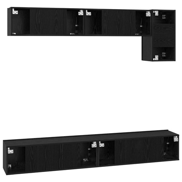 vidaXL Σετ επίπλου τηλεόρασης 5 pcs Μαύρη Δρυς 100 x 30 x 30 εκ