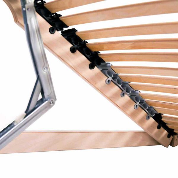 vidaXL Βάση κρεβατιού με λάμες Καφέ 120 x 190 cm Στερεό ξύλο οξιάς