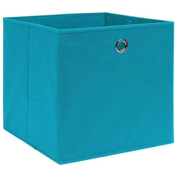 vidaXL Κουτιά Αποθήκευσης 4 τεμ. Γαλάζιο 28x28x28 εκ. Ύφασμα Non-woven