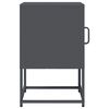 vidaXL Κομοδίνο Ανθρακί 36x39x60,5 cm από χάλυβα ψυχρής έλασης
