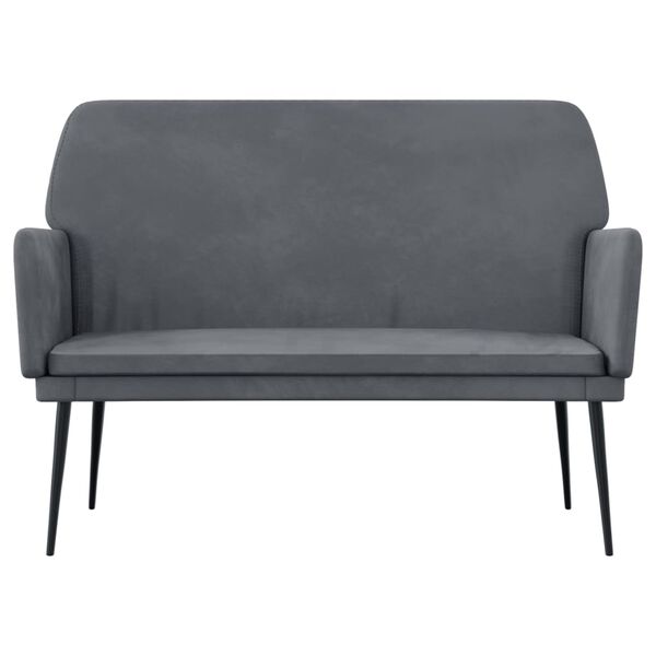 vidaXL Πάγκος Σκούρο Γκρι 108x79x79 εκ. Βελούδινος