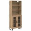 vidaXL Highboard 2 &tau;&mu;&chi;. Artisan Oak 69,5 x 34 x 180 &epsilon;&kappa;.