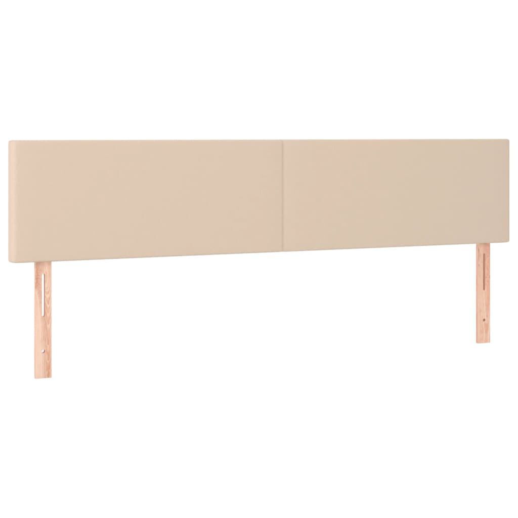 vidaXL Κρεβάτι Boxspring με Στρώμα Καπουτσίνο 200x200εκ.από Συνθ.Δέρμα