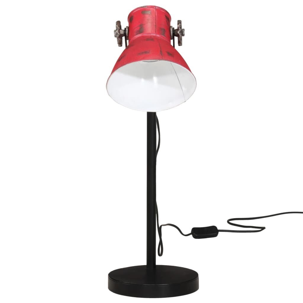 vidaXL Φωτιστικό Γραφείου 25 W Αντικέ Κόκκινο 17x17x60 εκ. Ε27