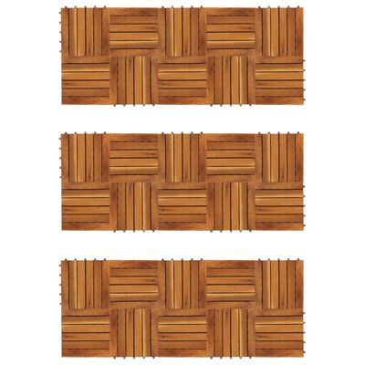 Πλακάκια Deck Κάθετο Σχέδιο Σετ 30 τεμ. 30 x 30 εκ. από Ξύλο Ακακίας