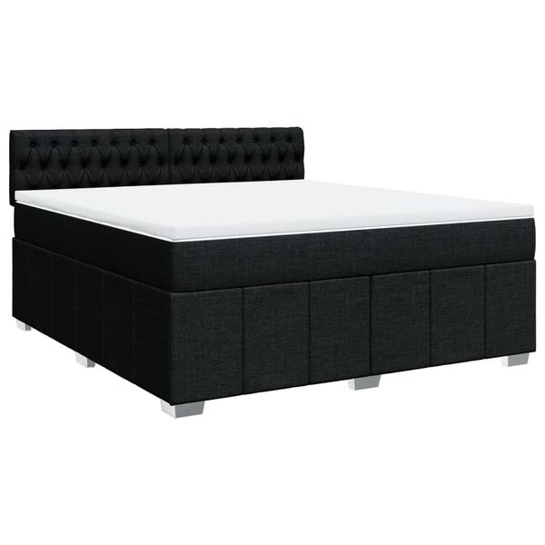 vidaXL &Kappa;&rho;&epsilon;&beta;ά&tau;&iota; Boxspring &mu;&epsilon; &Sigma;&tau;&rho;ώ&mu;&alpha; &Mu;&alpha;ύ&rho;&omicron; 180x200 &epsilon;&kappa;. &Upsilon;&phi;&alpha;&sigma;&mu;ά&tau;&iota;&nu;&omicron;