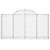 vidaXL Συρματοκιβώτια Τοξωτά 2 τεμ. 200x30x100/120 εκ. Γαλβαν. Ατσάλι