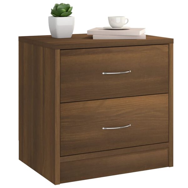 vidaXL Κομοδίνο Χρώμα Καφέ Δρυς 40 x 30 x 40 εκ. Επεξεργασμένο Ξύλο