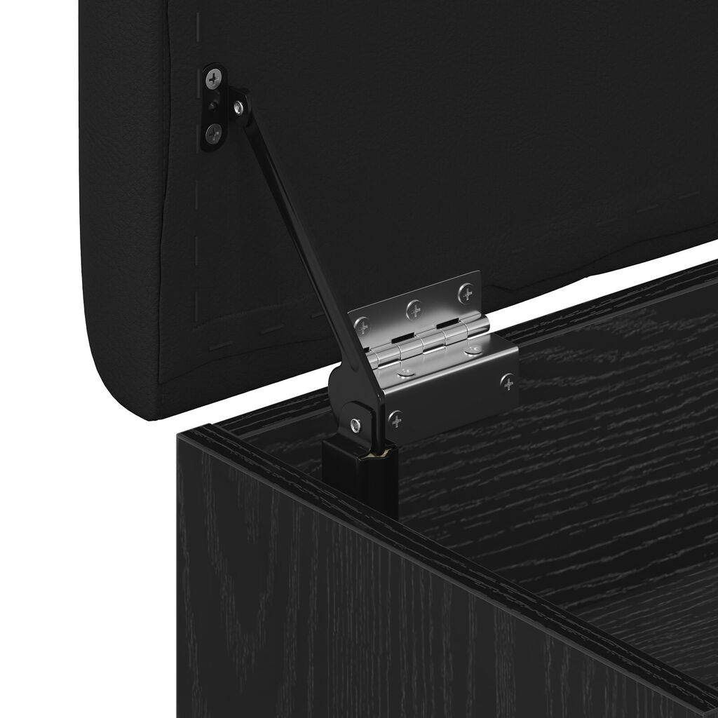 vidaXL Παγκάκι Αποθήκευσης Μαύρο Δρυς 60x30x48 εκ. Επεξεργασμένο Ξύλο