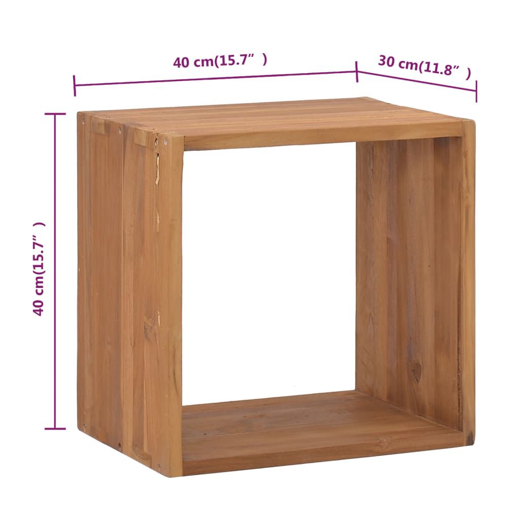 vidaXL Κομοδίνο 40 x 30 x 40 εκ. από Μασίφ Ξύλο Teak