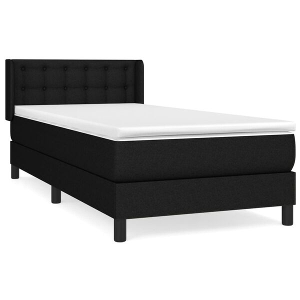vidaXL &Kappa;&rho;&epsilon;&beta;ά&tau;&iota; Boxspring &mu;&epsilon; &Sigma;&tau;&rho;ώ&mu;&alpha; &Mu;&alpha;ύ&rho;&omicron; 100 x 200 &epsilon;&kappa;. &Upsilon;&phi;&alpha;&sigma;&mu;ά&tau;&iota;&nu;&omicron;