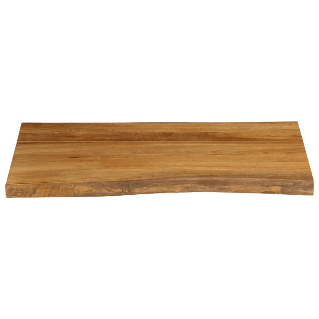 vidaXL Επιφάνεια Τραπεζιού 80x60x2,5 εκ. Live Edge Μασίφ Ξύλο Μάνγκο