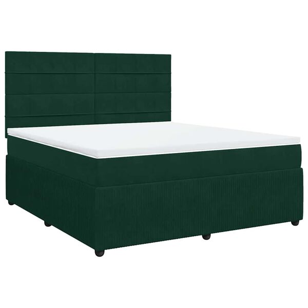 vidaXL &Kappa;&rho;&epsilon;&beta;ά&tau;&iota; Boxspring &mu;&epsilon; &Sigma;&tau;&rho;ώ&mu;&alpha; &Sigma;&kappa;&omicron;ύ&rho;&omicron; &Pi;&rho;ά&sigma;&iota;&nu;&omicron; 180x200&epsilon;&kappa;. &Beta;&epsilon;&lambda;&omicron;ύ&delta;&iota;&nu;&omicron;