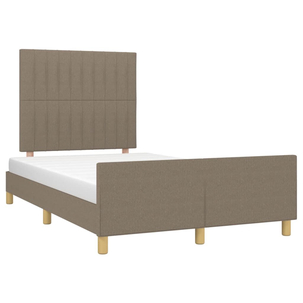 vidaXL Σκελετός Κρεβατιού Χωρίς Στρώμα Taupe 120x200 εκ. Υφασμάτινο