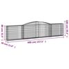 vidaXL Συρματοκιβώτια Τοξωτά 5 τεμ. 400x30x80/100 εκ. Γαλβαν. Ατσάλι
