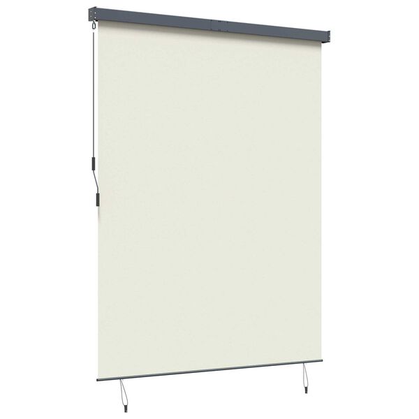 vidaXL Εξωτερικό ρολό Ριγέ Ρυθμιζόμενος Κρεμ 220 x 250 cm ύφασμα